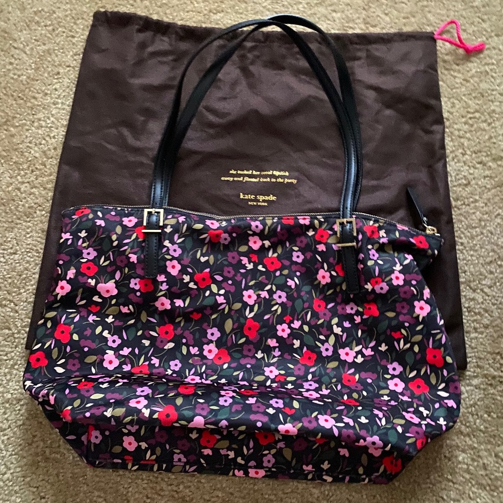 Kate Spade Black Floral Bag